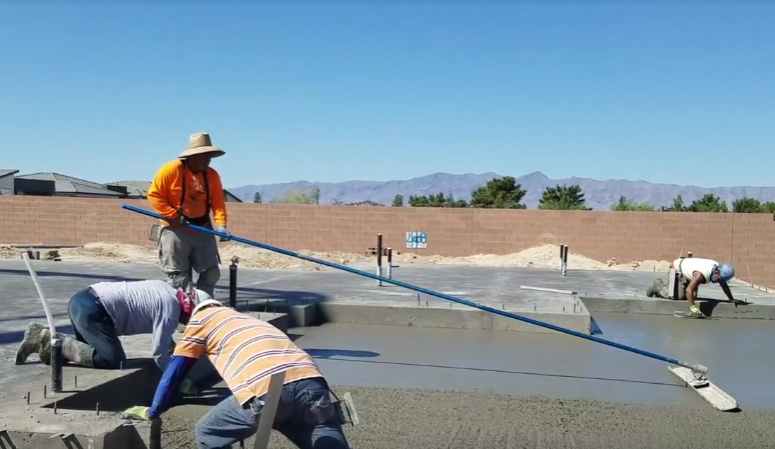 laying concrete foundations, silver lake construction